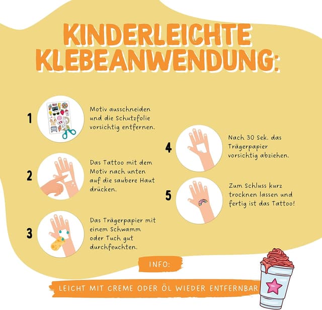 Detalle 2 de Papierdrachen Papierdrachen 100 Metallic-Tattoos