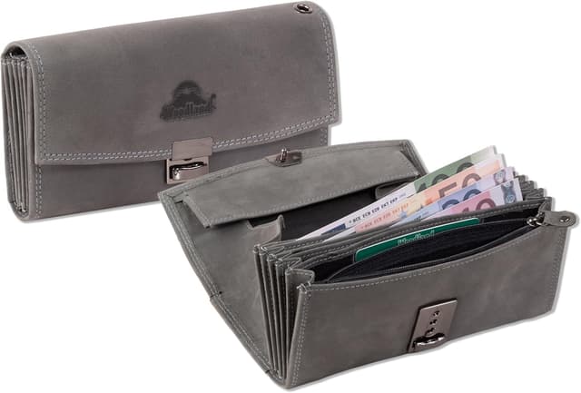 Detalle 2 de Woodland KELLNERBÖRSE Profi-Modell Büffelleder Geldbörse