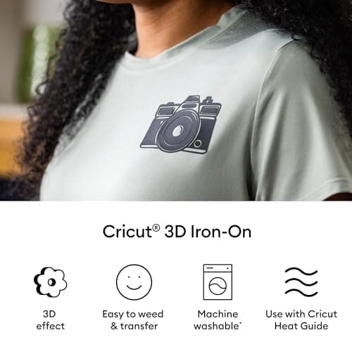 Thumbnail 2 de Cricut Vinilo termoadhesivo 3D 30,5×30,5 cm, 5 uds. ✂