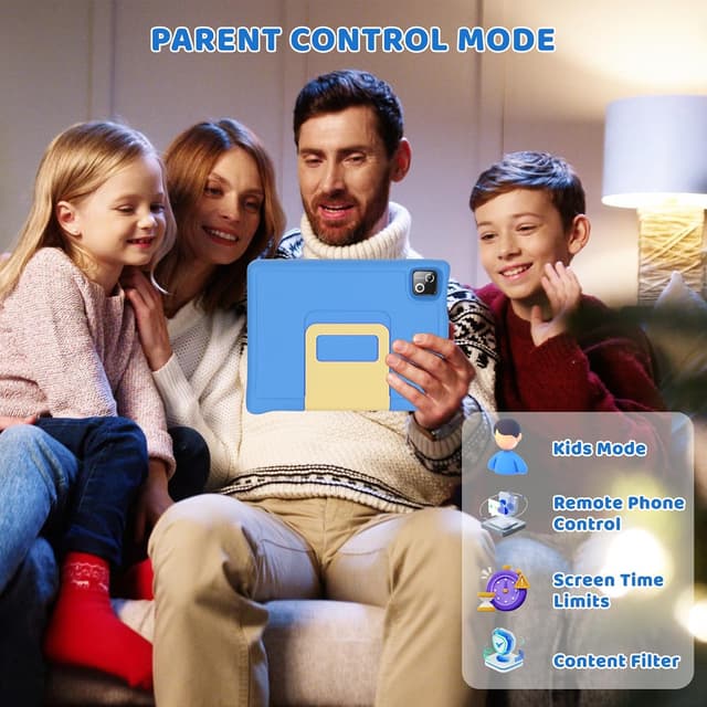 Detalle de MUISOO 10 Inch Kids Tablet (Android 14) – 16GB RAM, 128GB Storage, WiFi & Bluetooth, 5000mAh Battery