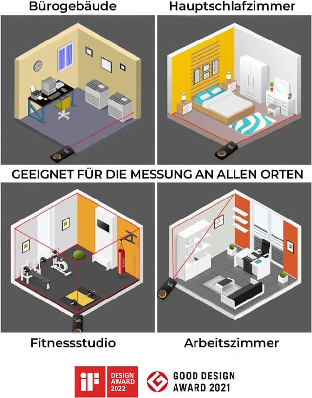 Detalle 2 de HOTO Laser Entfernungsmesser 30 m für точ