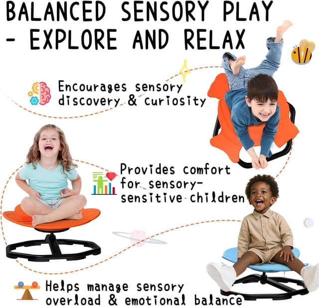 Thumbnail 1 de Evie Bee Spinning Chair 360° swivel for balance