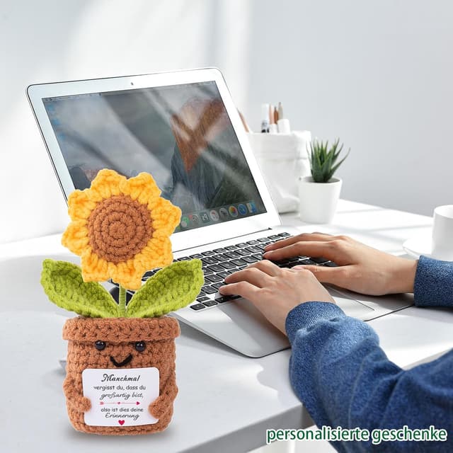 Thumbnail 5 de Aruigu Gestrickte Sonnenblume Geschenk 6 x 14 cm