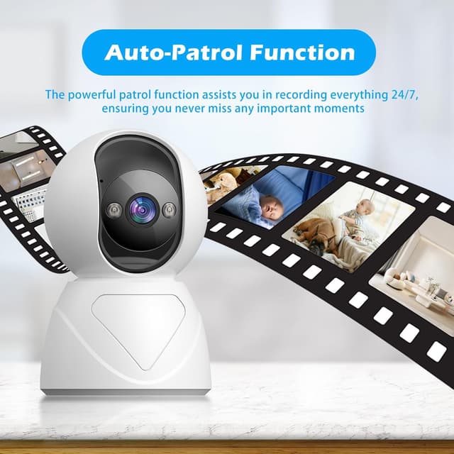 Detalle 2 de 2K Indoor Security Camera 5G Pan/Tilt with Intercom, 3X Auto Zoom, AI Detection and Colour Night Vision