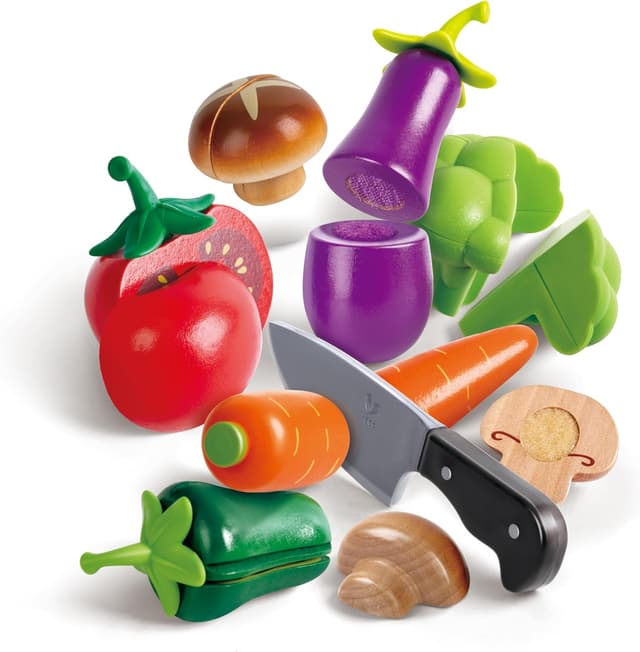 Detalle de Hape Garden Vegetables wooden pretend play food set for kids (3+)