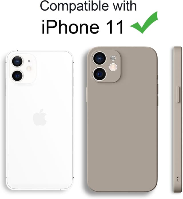 Detalle de HGH iPhone-11-Hülle aus Silikon mit Lanyard – dünner Rundumschutz in Titan Grau