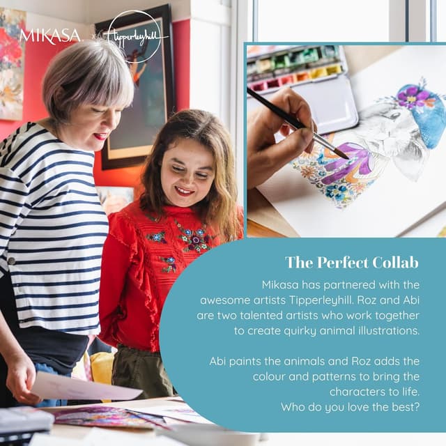 Detalle de Mikasa Tipperleyhill Glass Worktop Protector (40 x 30cm) – quirky illustrated dog worktop saver