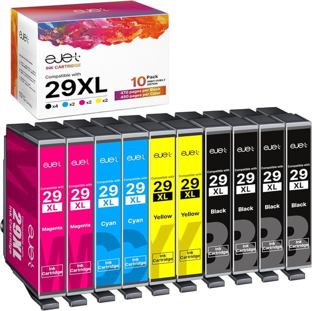 Detalle de ejet 29XL Compatible Ink Cartridge 10-Pack 🖨
