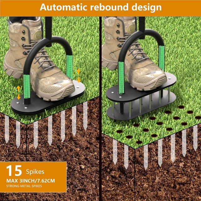 Thumbnail 3 de seasky Lawn Aerator 15 spikes 2.8in