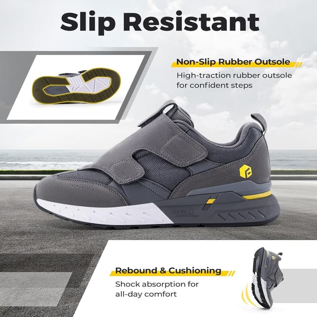 Detalle de FitVille Rebound Core V10 Men’s Extra Wide Fit trainers for walking, running and swollen feet