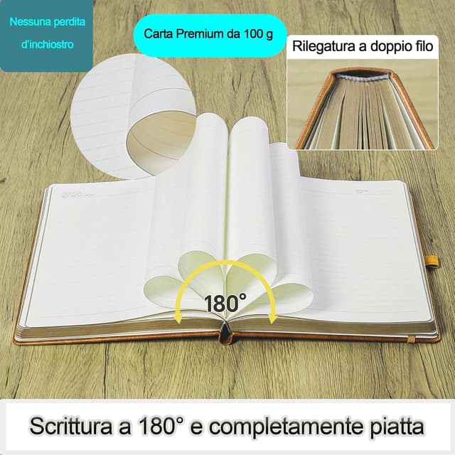 Detalle 2 de Diario B5 con penna 360 pagine, carta 100 g/m²