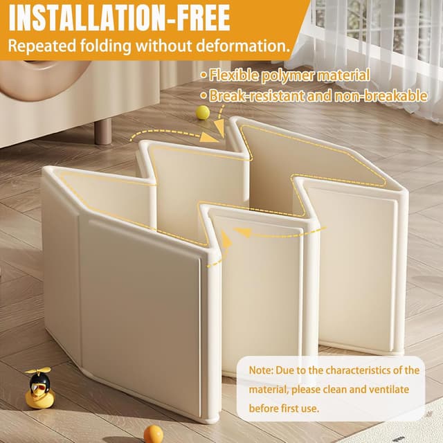 Detalle 2 de Faltbare Badewanne für Kinder (0–8 Jahre) mit Ablassschraube – tragbares Kleinkindbad, Beige