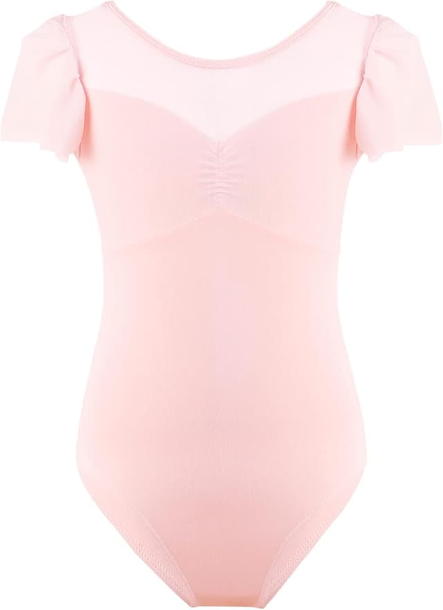 Detalle de Bezioner girls’ ballet leotards (puff sleeve) for ages 2–10