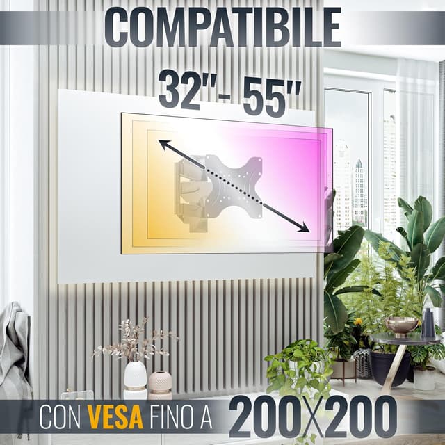 Thumbnail 4 de RICOO S0822 supporto TV parete 29-47 pollici