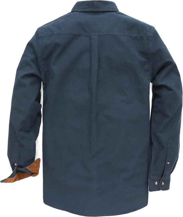 Detalle de Dubinik Flanellhemd Herren kariert mit Brusttasche – Langarm Button-Down im Regular Fit