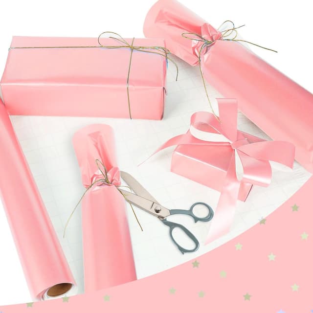 Thumbnail 4 de HBell Pink Wrapping Paper Roll 44cm x 10m