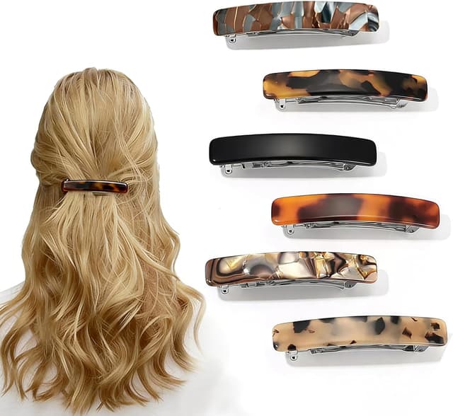 Detalle de Aucuu 6 Pcs Barrette Cheveux 7,5 cm đ