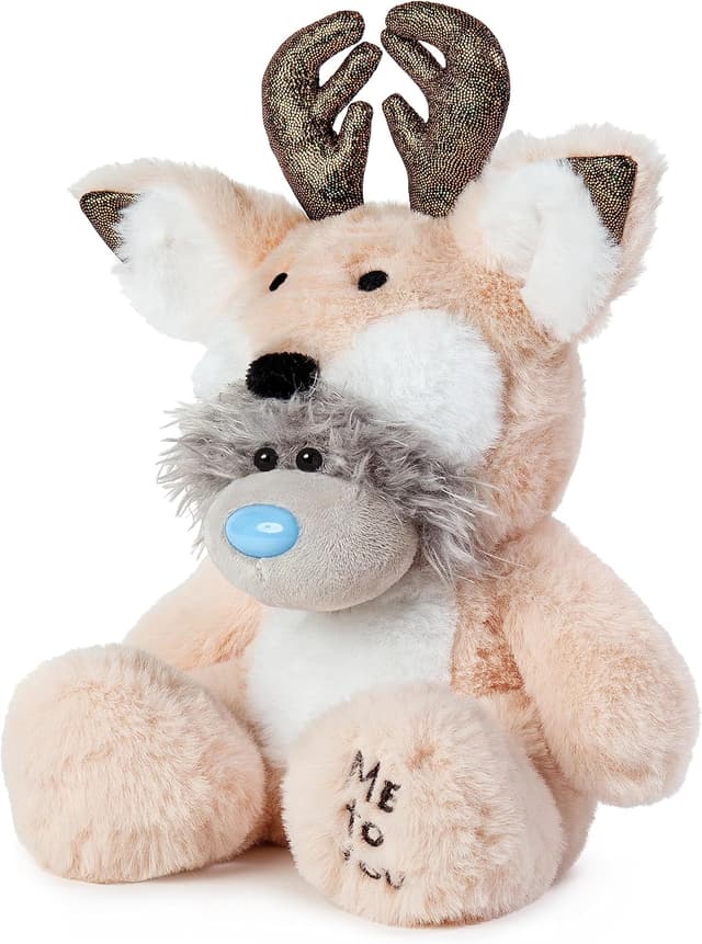 Detalle de Me to You Tatty Teddy reindeer costume bear in gift box (blue/grey/red/white)