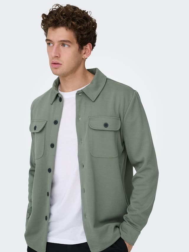 Detalle de Only & Sons ONSNEWKODYL Herren Regular-Hemd mit Hemdkragen und Knopfleiste