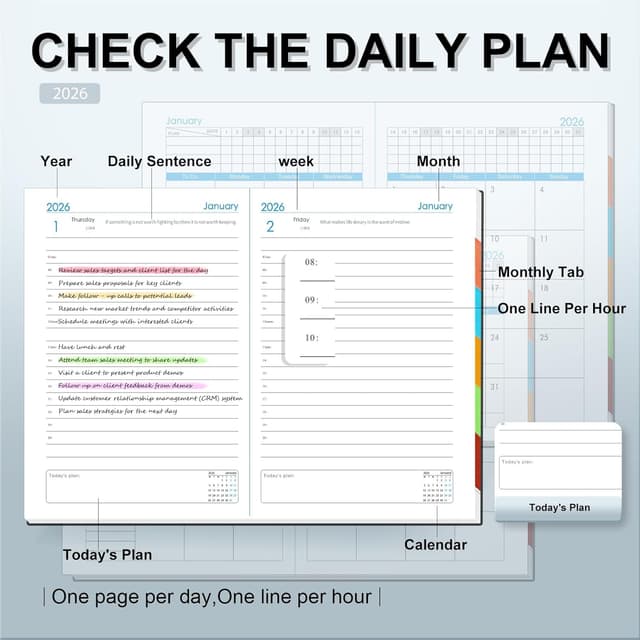 Thumbnail 5 de Goldaypln Agenda accademica 2026 A5 giorno per pagina