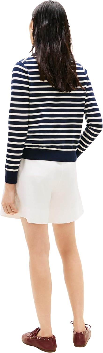 Detalle 2 de Cardigan femme Tommy Hilfiger en jersey fin à patte de boutonnage