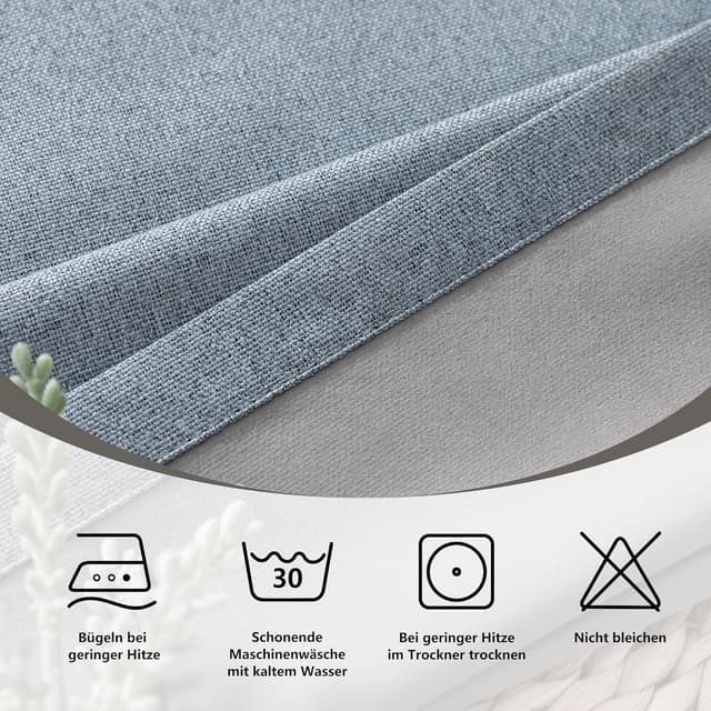 Detalle 2 de MYSKY HOME Blickdichter Vorhang 2er Set
