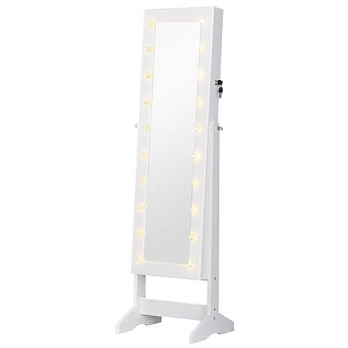 Detalle de HOMCOM espejo joyero LED 20 luces