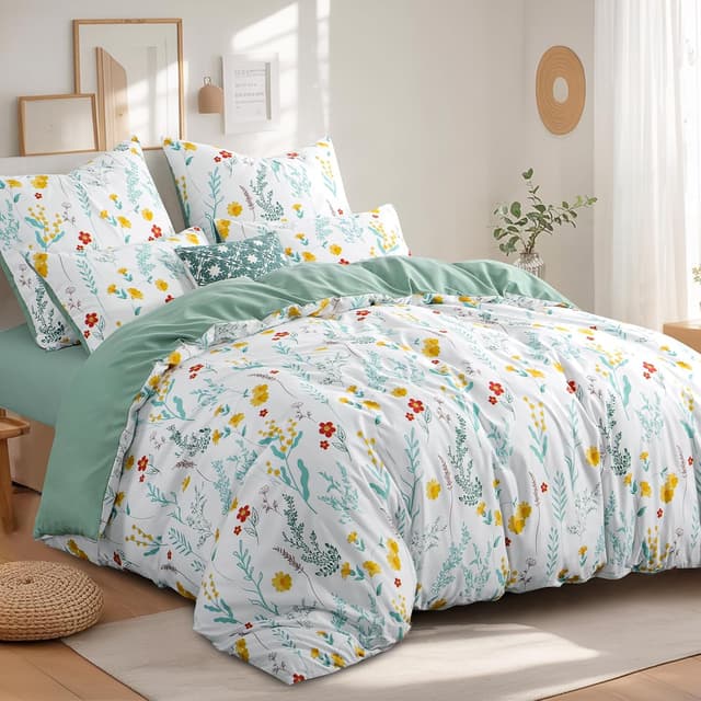 Detalle 2 de RUIKASI Bettwäsche Blumen, 200 x 200