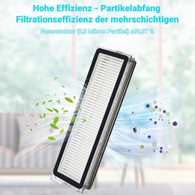 Detalle 1 de Bpbdzz Filter Zubehör für Roborock Qrevo 6er Set