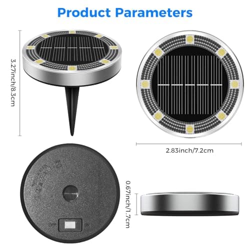 Thumbnail 4 de Peasur 12 Paquetes Luz solar jardín 8 LED