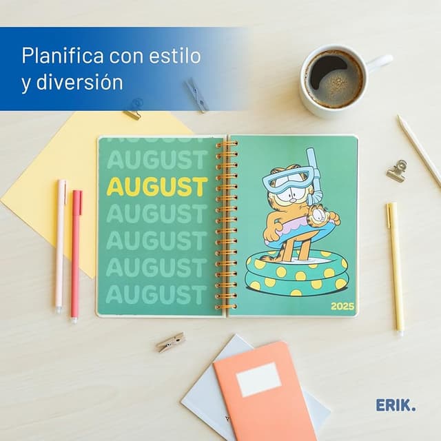 Thumbnail 5 de Grupo Erik Agenda escolar 2025-2026 Semana Vista A5 Garfield