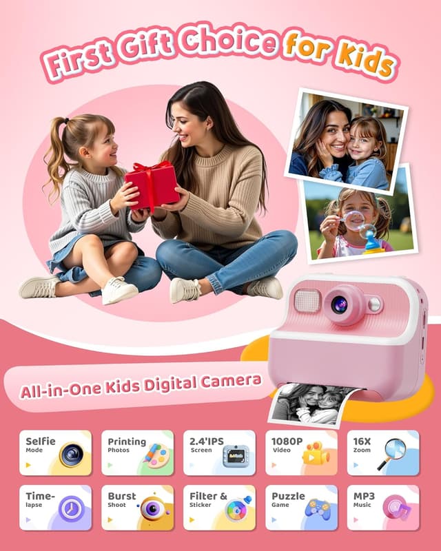 Thumbnail 1 de Instant Kids Dual Selfie Camera 1080P