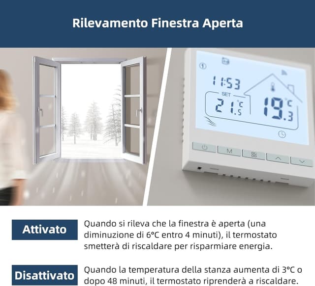 Thumbnail 5 de BEOK TOL47WIFI termostato Wi‑Fi programmabile 3A 🌡