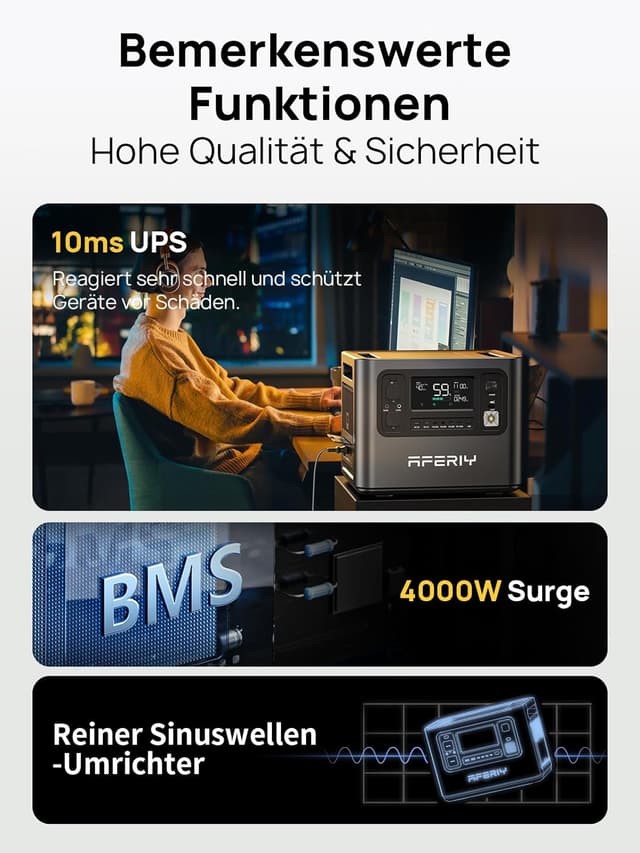 Thumbnail 6 de AFERIY Solar Generator 2400W 2048Wh