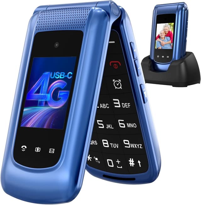 Detalle de CHAKEYAKE telefono 4G per anziani Dual SIM