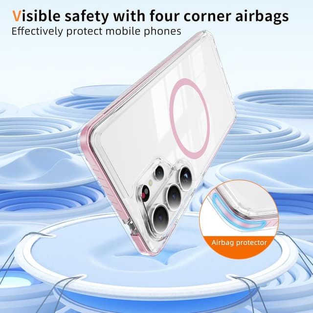 Detalle 1 de DEERLAMN S26 Ultra MagSafe clear case