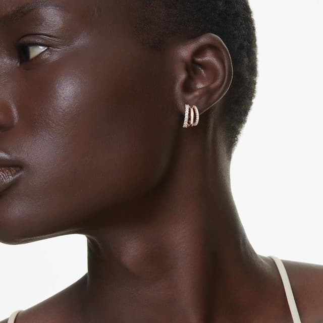 Thumbnail 4 de Swarovski Pendientes aro Hyperbola Mini, blancos 💍