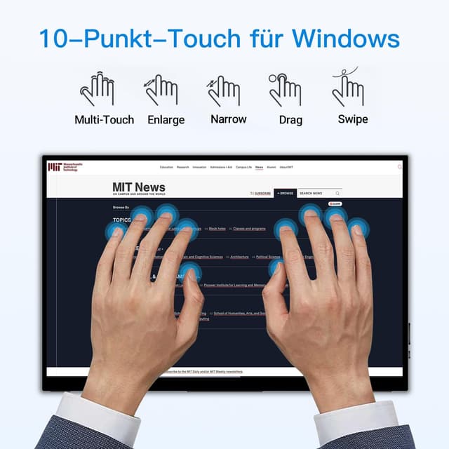 Detalle 2 de CAPERAVE 15,6 Zoll Tragbarer Touchmonitor