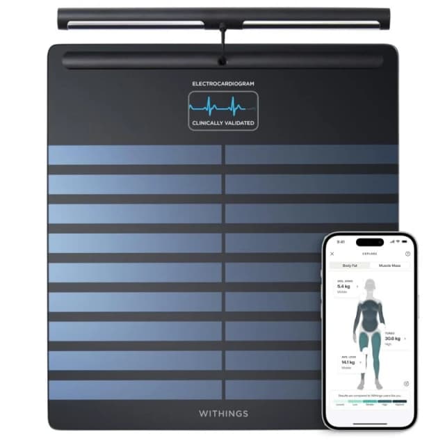 Imagen de Withings Body Scan Báscula Wi‑Fi con ECG negra en OfertitasTOP