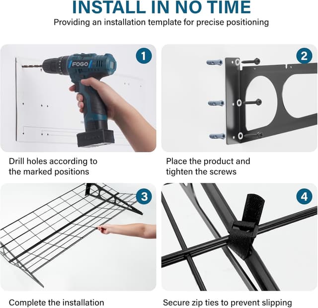 Detalle de 2 Mensole da Garage con Ganci (2 pezzi) 61 x 121,9 cm in metallo