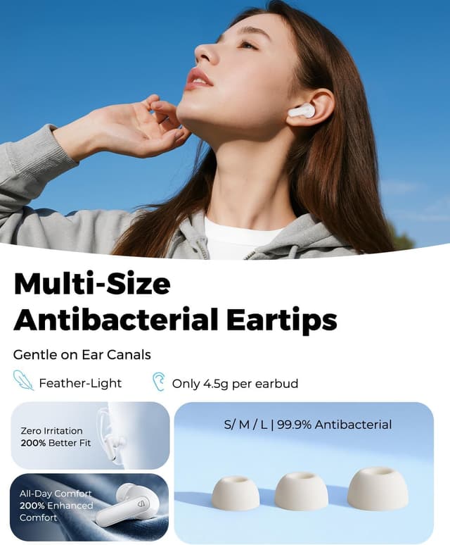 Detalle de SoundPEATS Q3 Pro ANC earbuds