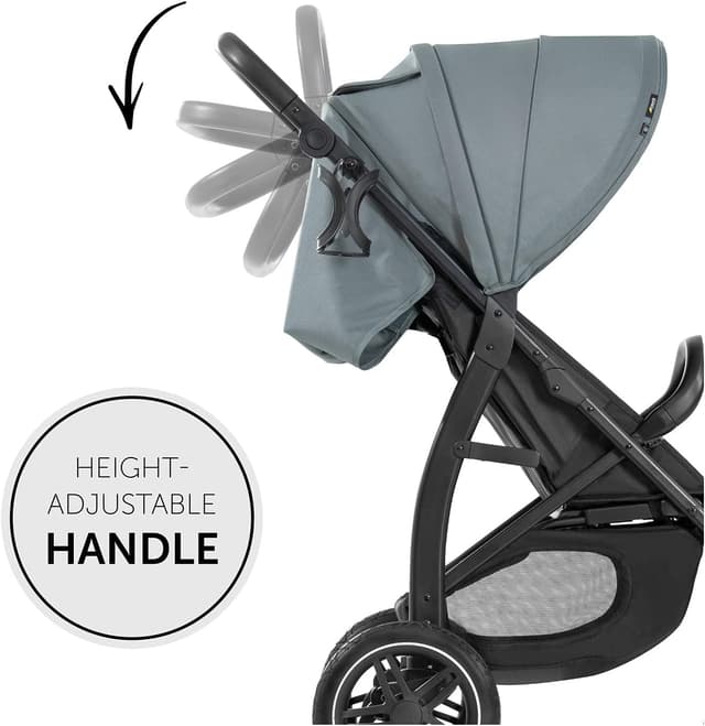 Detalle de Hauck Rapid 4D Jungle Green pushchair with 4D wheels, one-hand fold and raincover