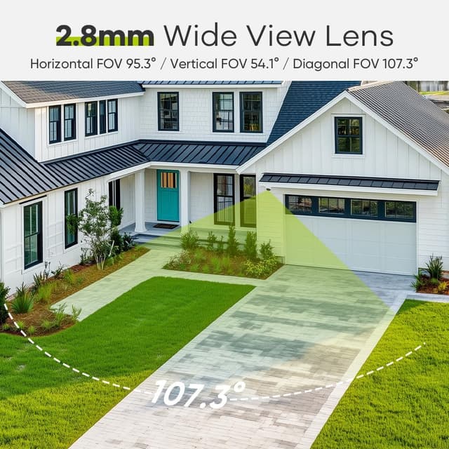 Detalle 2 de SANNCE 5MP PoE Security Camera with Audio (Outdoor CCTV, Human/Vehicle Detection, 30m Night Vision) – IP67