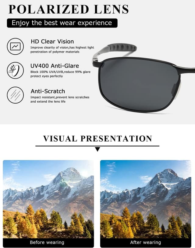 Thumbnail 5 de Kimorn Polarisierte Sonnenbrille K0535 Retro Herren