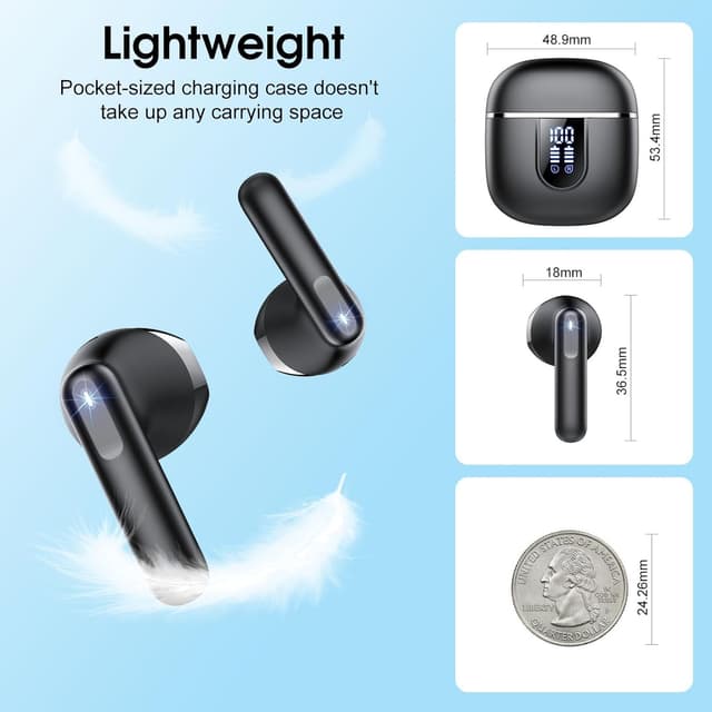Thumbnail 6 de Unknown Wireless Earbuds Bluetooth 5.4, 40H