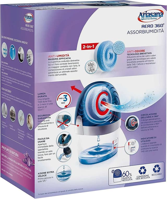 Detalle 2 de Ariasana Aero 360° kit assorbiumidità 450 g 🌬