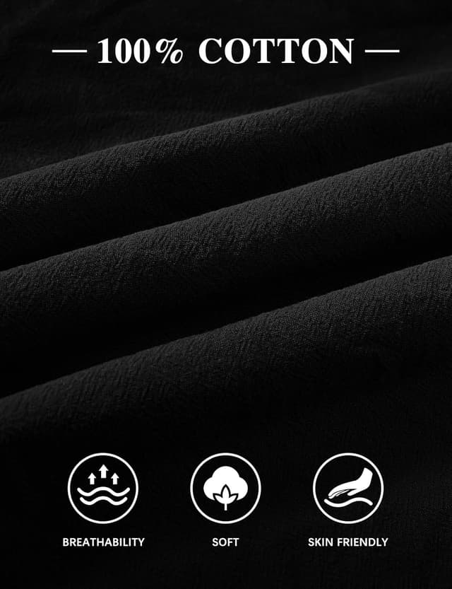 Detalle de CMTOP pantalon femme d’été chic en coton – pantacourt droit 7/8 à taille élastique