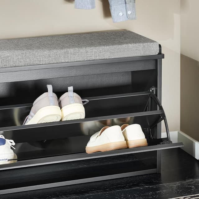 Detalle 2 de SoBuy FSR98-L-SCH Banc à chaussures 80 cm