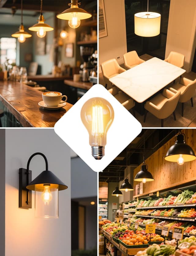 Detalle de Lepro lot de 4 ampoules LED E27 A60 7,2 W (équiv. 100 W) blanc chaud 2700 K, non dimmable