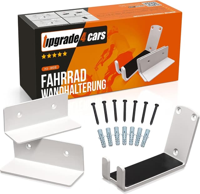 Thumbnail 6 de Upgrade4cars Support Velo Mural Horizontal Noir (fixation murale) pour VTT, route et BMX